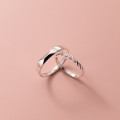 A34394 s925 sterling silver rhinestone twist chic unique ring
