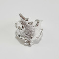 A32638 minimalist red 925 sterling silverins weave ring