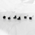 A42194 s925 sterling silver stars square heart stud design unique earrings