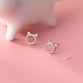 A35979 s925 sterling silver hollowed earrings