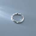 A36267 s925 sterling silver geometric beaded ring