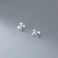A33232 s925 sterling silver simple trendy bow sweet chic earrings