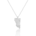 A42589 geometric square s925 sterling silver unique necklace