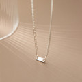 A33998 s925 sterling silver asymmetric chain necklace