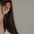 A38286 s925 sterling silver design string elegant grade long earrings