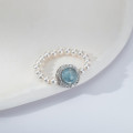 A41505 s925 sterling silver rhinestone stretchy