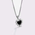 A35321 925 sterling silver heart pendant fashion vintage heartshape necklace