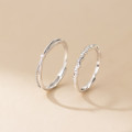 A45439 s925 sterling silver trendy sweet dainty rhinestone weave ring