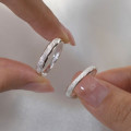 A44474 s925 sterling silver matte finish adjustable ring