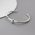 A34251 s925 sterling silver vintage simple bangle chic bracelet