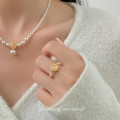 A43905 s925 silver trendy sweet rhinestone pink jade charm bracelet