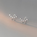 A33711 s925 sterling silver chic sweet rhinestone trendy earrings