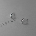A33677 s925 sterling silver fashion unique rhinestone blackC sweet chic earrings