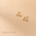 A36879 s925 sterling silver unique chic rhinestone trendy initia earrings