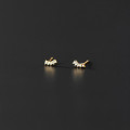 A36849 s925 sterling silver trendy simple rhinestone earrings
