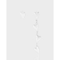 A39876 design heart long fringe stud sterling silver s925 earrings