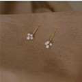 A40117 s925 silver string trendy artificial pearl long earrings