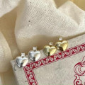 A38705 sterling silver cubic zirconia heart simple fashion stud earrings earrings