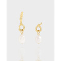A38695 design pearl stud sterling silver s925 earrings