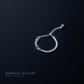 A34378 s925 sterling silver hollowed chain ring