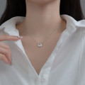 A36733 s925 sterling silver trendy unique pendant chic necklace