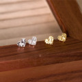 A42691 s925 sterling silver sweet vintage heart stud elegant design earrings