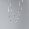 A36730 s925 simple trendy snakechain short necklace