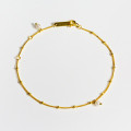 A43493 s925 silver simple artificial pearl charm elegant bead bracelet