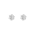 A42962 s925 sterling silver rhinestone snowflake stud fashion earrings