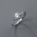 A38337 s925 sterling silver rhinestone simple elegant design ring