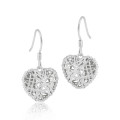 A44699 hollowed heart s925 sterling silver simple elegant earrings