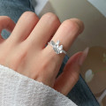 A44465 s925 sterling silver trendy sweet bar stripe butterfly ring
