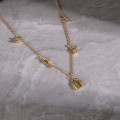 A31350 925 sterling silver chic fashion gold necklace
