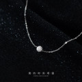 A34030 s925 sterling silver rhinestone ball necklace
