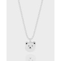 A41726 design bear pendant sterling silver s925 necklace