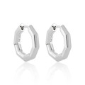 A44226 geometric circle s925 sterling silver earrings