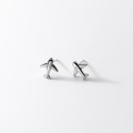 A35946 s925 sterling silver simple fashion chic unique rhinestone cute earrings