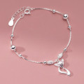 A40770 s925 sterling silver trendy bead charm elegant bracelet