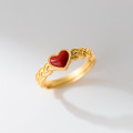 A45679 silver trendy sweet unique braided ring