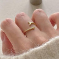 A45756 sterling silver simple fashion adjustable ring