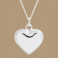 A44293 heart sterling silver s925 heartshape long necklace