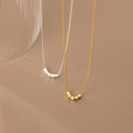 A34017 s925 sterling silver trendy unique fashion square chic sweet necklace