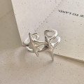 A45022 simple s925 sterling silver stars unique ring