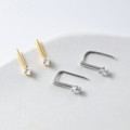 A40715 s925 sterling silver rhinestone earrings