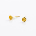 A45038 silver sweet unique simple rose stud earrings