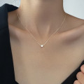 A44210 s925 sterling silver square simple elegant necklace