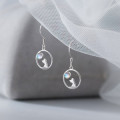 A45035 s925 sterling silver sweet circle earrings
