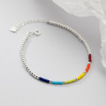 A36973 s925 sterling silver simple fashion charm bracelet