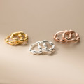 A45640 s925 sterling silver trendy sweet dainty oval stud earrings