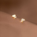 A33783 s925 sterling silver trendy rhinestone silver earrings